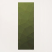 アーミーグリーンオリーブ勾配幾何学的メッシュパターン ヨガマット (裏面)