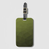 アーミーグリーンオリーブ勾配幾何学的メッシュパターン ラゲッジタグ (正面縦)