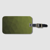 アーミーグリーンオリーブ勾配幾何学的メッシュパターン ラゲッジタグ (正面横)