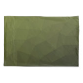 アーミーグリーンオリーブ勾配幾何学的メッシュパターン 枕カバー (裏面)