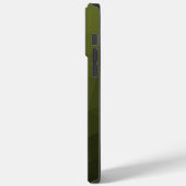 アーミーグリーンオリーブ勾配幾何学的メッシュパターン Case-Mate iPhoneケース (裏面 / 左)