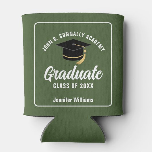 アーミーグリーンカスタム大学院の卒業党 缶クーラー (裏面)