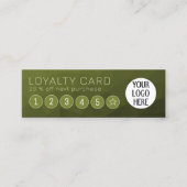 アーミーグリーングラディエント幾何メッシュカスタムロゴ ロイヤリティカード (正面)