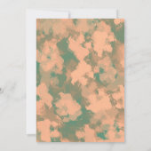 アーミーグリーンフローラブライダルシャワーブランチ招待状 招待状 (裏面)