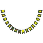 アーミーグリーンペイントボールパーティーハッピーバースデー時代 バンティングフラッグ (全)