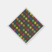 アーミーグリーンペイントボールパーティーバルーンパターン スタンダードカクテルナプキン (角)