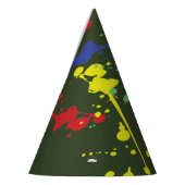 アーミーグリーンペイントボールパーティー(ばちゃばちゃ)跳ねる パーティーハット (左)