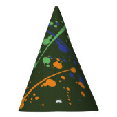 アーミーグリーンペイントボールパーティー(ばちゃばちゃ)跳ねる パーティーハット (右)