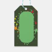アーミーグリーンペイントボールパーティー ギフトタグ (裏面)