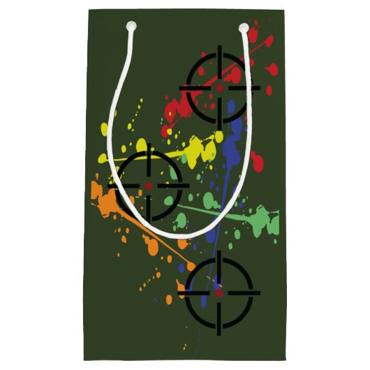 アーミーグリーンペイントボールパーティー スモールペーパーバッグ (正面)