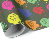 アーミーグリーンペイントボール ラッピングペーパー (ロールコーナー)