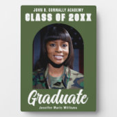 アーミーグリーン卒業2023年3月の卒業写真 フォトプラーク (正面)