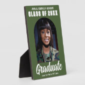 アーミーグリーン卒業2023年3月の卒業写真 フォトプラーク (側面)