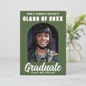 アーミーグリーン大学院フォトアーモダンチ卒業 案内状 (スタンド正面)