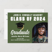 アーミーグリーン大学院Photo 2024卒業パーティー ポストカード (正面/裏面)