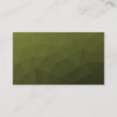 アーミーグリーン幾何学メッシュパターンQRコード 名刺 (裏面)