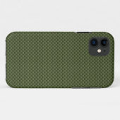 アーミーグリーン炭素繊維スタイルデコール Case-Mate iPhoneケース (裏面(横))