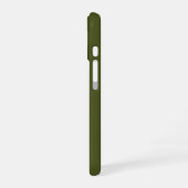 アーミーグリーン無地のカラー iPhone 16ケース (左側面)