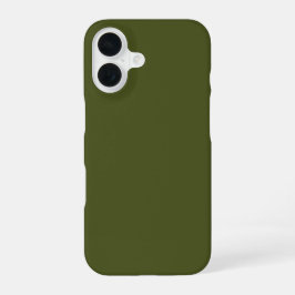 アーミーグリーン無地のカラー iPhone 16ケース