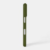 アーミーグリーン無地のカラー iPhone 16ケース (右側面)