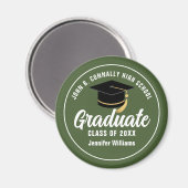 アーミーグリーン軍隊カスタムスクール2023卒業 マグネット (正面/裏面)