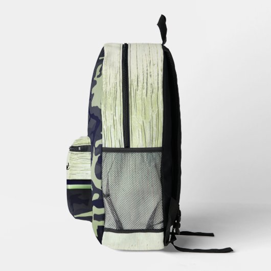 アーミーグリーン迷彩柄シメリーシックパーソナライズされた プリントバックパック (右)