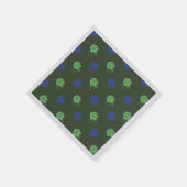 アーミーグリーン&ブルーペイントボールパーティー スタンダードカクテルナプキン (角)