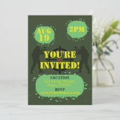 アーミーグリーン・ペイントボール・パーティー 招待状 (スタンド正面)