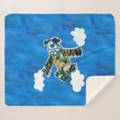 アーミージェット「Art by Kids」 シェルパブランケット (正面(横))