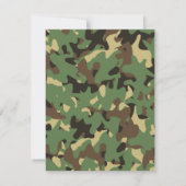 アーミーソルジャー軍隊誕生日招待状招待状 招待状 (裏面)