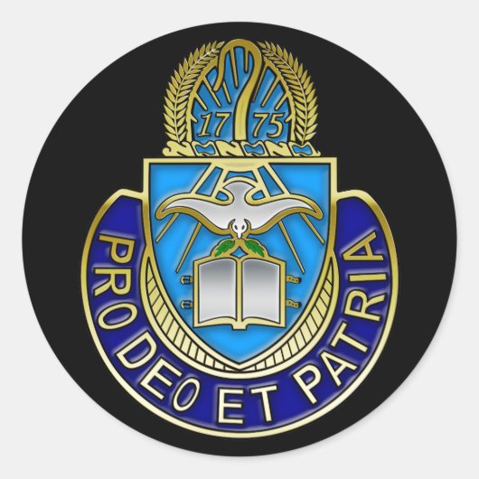 アーミーチャプレーン株式会社クレストシール ラウンドシール (正面)