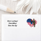 アーミーパーソナライズされたファミリー差出人住所ラベル ラベル (インサイチュ)