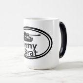 アーミーブラットプリントノベルティとタンクイラストレーション モーフィングマグカップ (正面右)