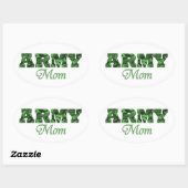 アーミーママ楕円ステッカー 楕円形シール (シート)