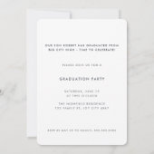 アーミーモダングリーンタイポグラフィ写真2022卒業 招待状 (裏面)