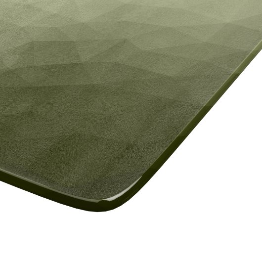 アーミーライトグリーンのグラデーションのジオメトリメッシュパターン カッティングボード (角)