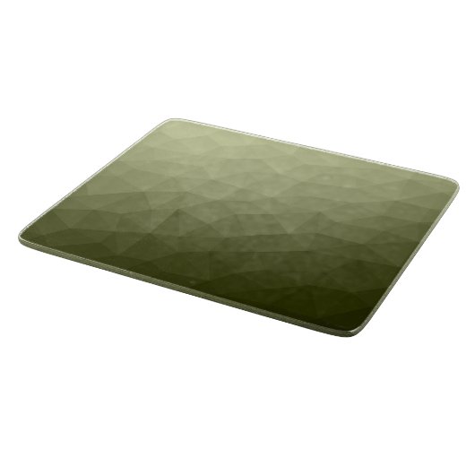 アーミーライトグリーンのグラデーションのジオメトリメッシュパターン カッティングボード (角)