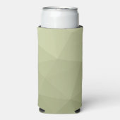 アーミーライトグリーンのグラデーションのジオメトリメッシュパターン スリム缶クーラー (Seltzer正面)