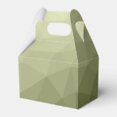 アーミーライトグリーンのグラデーションのジオメトリメッシュパターン フェイバーボックス (裏面サイド)