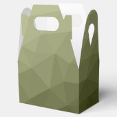 アーミーライトグリーンのグラデーションのジオメトリメッシュパターン フェイバーボックス (オープン)
