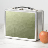 アーミーライトグリーンのグラデーションのジオメトリメッシュパターン メタルランチボックス (インサイチュ)