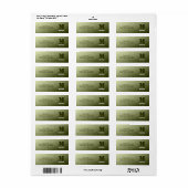 アーミーライトグリーン幾何学メッシュパターンモノグラム ラベル (フルシート)