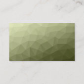 アーミーライトグリーン幾何学メッシュパターンモノグラム 名刺 (裏面)