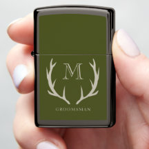 アーミー素朴グリーンアントラカスタムーGroomsmenギフト