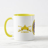 アーミー誇りを持ったアーマー退役軍人 マグカップ (左)