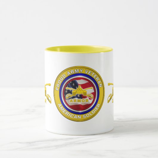 アーミー誇りを持ったアーマー退役軍人 マグカップ (中央)