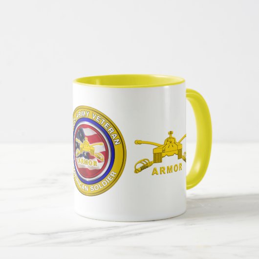 アーミー誇りを持ったアーマー退役軍人 マグカップ (正面右)