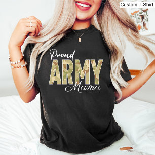 アーミー誇りを持ったママブラック退役軍人軍隊 Tシャツ