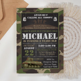 アーミー誕生日招待状 招待状