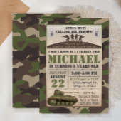 アーミー誕生日招待状 招待状